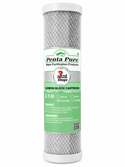 Penta Pure C.T.O. Carbon Block Water Filter Cartridge – 3rd Stage (CTO-10BB)